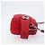 Bolsa de Ombro PRADA Camurça Vermelha Prata Auth 201372 Vermelho - vista 3