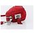 Bolsa de Ombro PRADA Camurça Vermelha Prata Auth 201372 Vermelho - vista 4