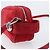 Bolsa de Ombro PRADA Camurça Vermelha Prata Auth 201372 Vermelho - vista 8
