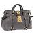 Borsa a Mano Miu Miu in Pelle 2way Grigio Tono Oro Auth 167623M Marrone