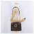 Céline Borsa a tracolla CELINE Macadam con catena in PVC e pelle Marrone Oro Auth ka6066 D'oro - vista 27