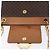 Céline Borsa a tracolla CELINE Macadam con catena in PVC e pelle Marrone Oro Auth ka6066 D'oro - vista 9