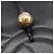 Borsa a tracolla CHANEL COCO Mark Chain in pelle caviar nera e oro CC Auth 201540A Nero D'oro - vista 9