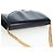 Borsa a tracolla con catena CARTIER Pelle Navy Gold Auth 201192V D'oro Blu navy - vista 6