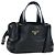 Borsa a mano PRADA in pelle 2way Nero Tono Oro Auth 167607SM