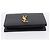 Autre Marque SAINT LAURENT Cassandra Kartenetui Leder Schwarz Gold Auth 204792M Golden - Ansicht 6