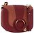 Chloé Borsa a tracolla Chloe SeeByChloe Suede Red Gold Tone Auth 203350A Rosso
