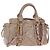 Borsa a mano Miu Miu in pelle 2way Beige Tono Oro Auth 167601V