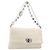 Borsa a tracolla Miu Miu Matelassé con catena in pelle 2way White Silver Auth 202695A Argento Bianco