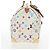 Borsa LOUIS VUITTON Monogram Multicolor Keepall 45 White M92641 LV Auth 204053V Bianco - vista 4