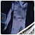 Borsa a tracolla FENDI Zucchino Canvas Mamma Baguette Navy Silver Auth 198254V Argento Blu navy - vista 11