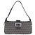 Borsa a tracolla FENDI Zucchino Canvas Mamma Baguette Navy Silver Auth 198254V Argento Blu navy - vista 13