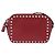 Borsa a tracolla VALENTINO Rock Studs in pelle rossa e oro Auth 205816 Rosso - vista 2