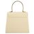 Borsa Salvatore Ferragamo Gancini in pelle bianca e oro Auth 205161 Bianco D'oro - vista 3
