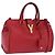 Autre Marque SAINT LAURENT Petit Cabas Hand Bag Leather 2way Red Gold Auth 205115A Golden