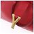 Autre Marque SAINT LAURENT Petit Cabas Hand Bag Leather 2way Red Gold Auth 205115A Golden - view 32