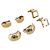 Christian Dior Cuffs Ohrringe Metall 3er Set Goldfarben Auth BA15051