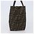 FENDI Zucca Canvas Handtasche Schwarz Braun Auth 204154 - Ansicht 3