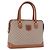 Céline Borsa a mano CELINE Macadam PVC Pelle Beige Tono Oro Auth ka6244A