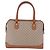 Céline Borsa a mano CELINE Macadam PVC Pelle Beige Tono Oro Auth ka6244A - vista 2