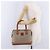 Céline Borsa a mano CELINE Macadam PVC Pelle Beige Tono Oro Auth ka6244A - vista 22