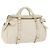 Borsa a mano Miu Miu con fiocco laterale in pelle 2way White Gold Auth am12582V Bianco D'oro