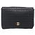 Céline Bolsa de Ombro com Corrente CELINE em Couro Preto e Dourado Auth yk20890V - vista 13