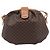 Céline Bolsa de Ombro CELINE Macadam Canvas PVC Leather Brown Gold Auth 202674 Marrom Dourado - vista 13