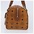 MCM Logogram Vicetos Boston Bag PVC Leder Braun Gold Auth 204458A Golden - Ansicht 3