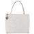 CHANEL Tote Bag Kaviarleder Standard Weiß Silber CC Auth 204728 - Ansicht 13
