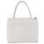 CHANEL Tote Bag Kaviarleder Standard Weiß Silber CC Auth 204728 - Ansicht 4