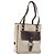 Bulgari Bolso Tote BVLGARI Canvas Beige Silver Auth ar14179 Plata