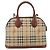 Borsa a mano Burberrys Nova Check PVC Leather 2way Beige Gold Tone Auth BA15534 - vista 2