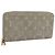 LOUIS VUITTON Monogram denim Zippy Wallet Portafoglio Grigio M13214 LV Auth 204799M Marrone