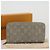 LOUIS VUITTON Monogram denim Zippy Wallet Portafoglio Grigio M13214 LV Auth 204799M Marrone - vista 12