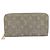 LOUIS VUITTON Monogram denim Zippy Wallet Portafoglio Grigio M13214 LV Auth 204799M Marrone - vista 13