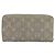 LOUIS VUITTON Monogram denim Zippy Wallet Portafoglio Grigio M13214 LV Auth 204799M Marrone - vista 3