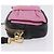Borsa a tracolla PRADA Ribbon in pelle Nero Rosa Auth 199439V - vista 5