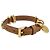 Bracciale PRADA in pelle marrone tono oro Auth ar14250V
