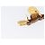 Bracciale PRADA in pelle marrone tono oro Auth ar14250V - vista 11