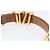 Bracciale PRADA in pelle marrone tono oro Auth ar14250V - vista 14
