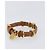 Bracciale PRADA in pelle marrone tono oro Auth ar14250V - vista 3
