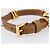 Bracciale PRADA in pelle marrone tono oro Auth ar14250V - vista 5