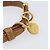 Bracciale PRADA in pelle marrone tono oro Auth ar14250V - vista 6