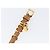 Bracciale PRADA in pelle marrone tono oro Auth ar14250V - vista 7