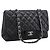 Borsa a tracolla CHANEL Matelasse 30 Chain in pelle d'agnello nera e argento CC Auth yk20928V Nero