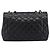 Borsa a tracolla CHANEL Matelasse 30 Chain in pelle d'agnello nera e argento CC Auth yk20928V Nero - vista 2