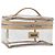 Necessaire Burberrys Vanity Cosmetic Pouch Vinyl Clear Silver Auth 203681A Argento