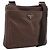 Borsa a tracolla PRADA in pelle Taurillon Marrone Argento Auth am12669V
