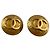 Orecchini a clip rotondi placcati oro Chanel CC Gold D'oro